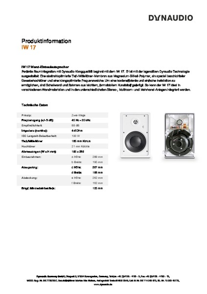 dynaudio iw17